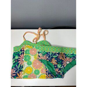 Wild Flowers Daisy Print Tankini Swimsuit Size 8 girls
